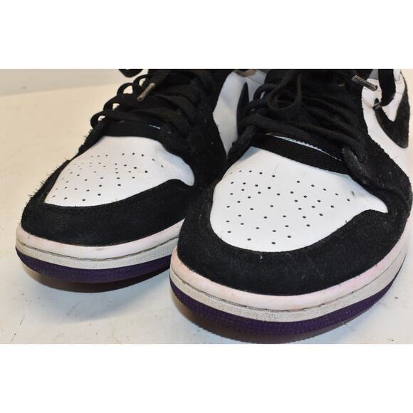 Nike Air Jordan 1 Mid SE White Court Purple Black Men\'s Sz 9 852542-105 main image 4